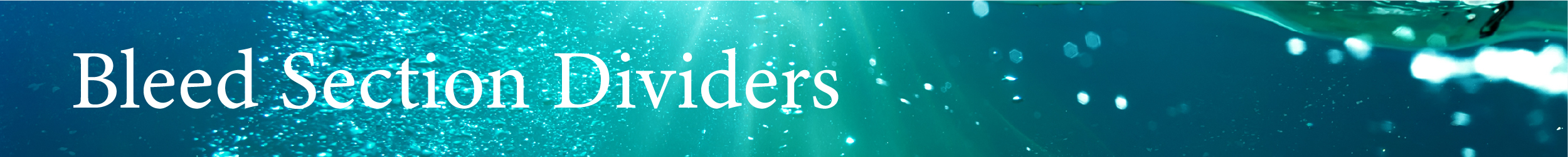 Bleed Section Dividers